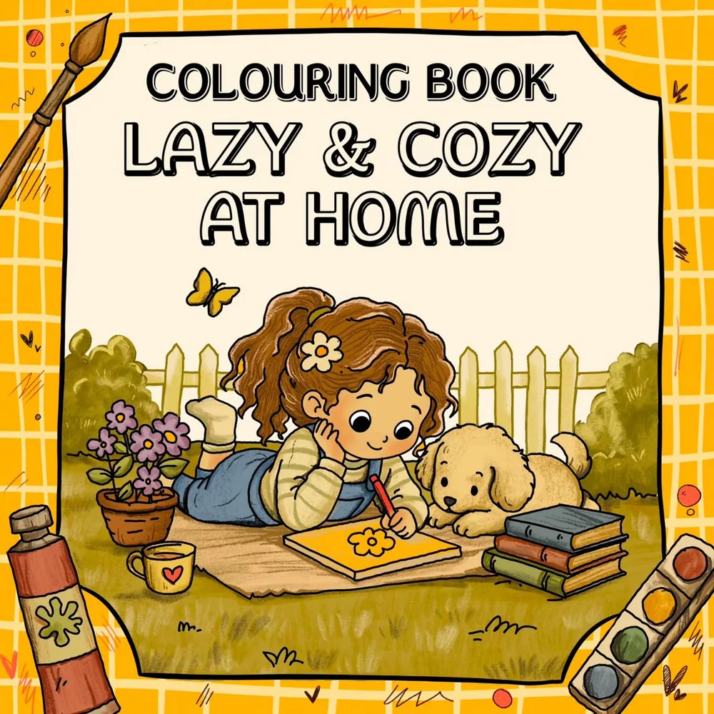 Cover of Colouring Book: Lazy & Cozy at Home