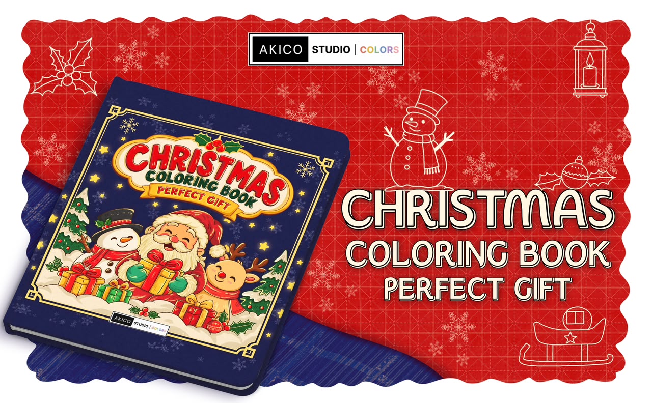 Interior spread 1 from Christmas Children Coloring Book - Gift Edition