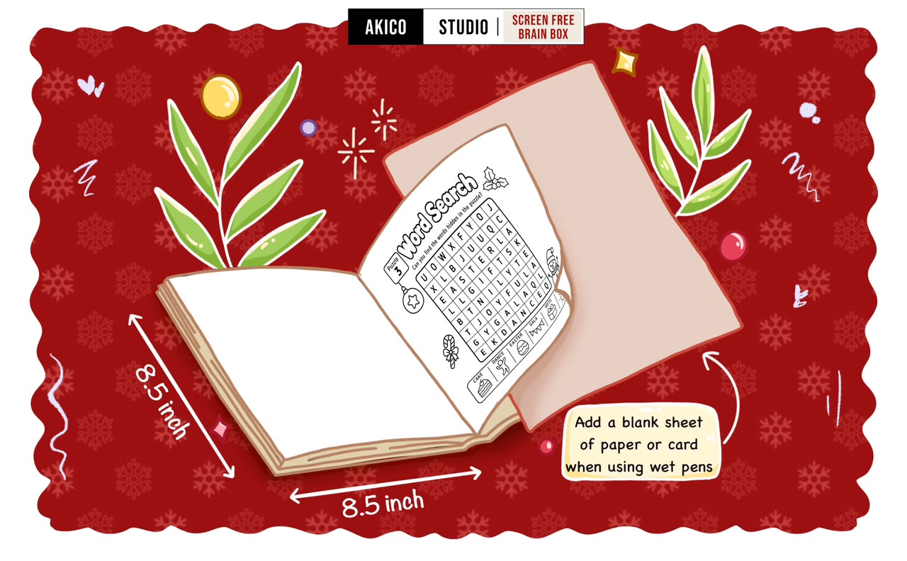 Interior spread 4 from 100 Word Search Puzzles - Christmas Edition