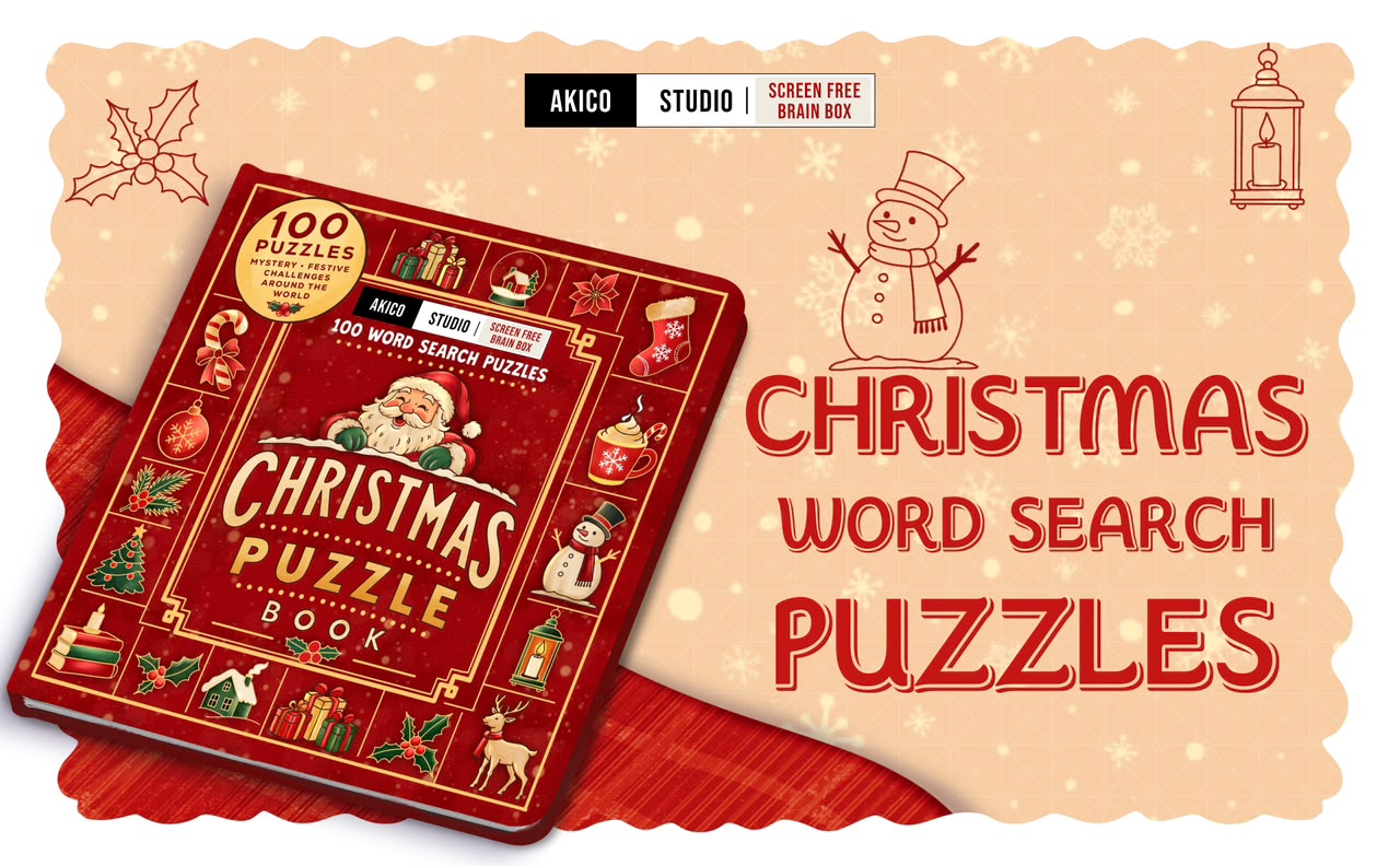 Interior spread 1 from 100 Word Search Puzzles - Christmas Edition