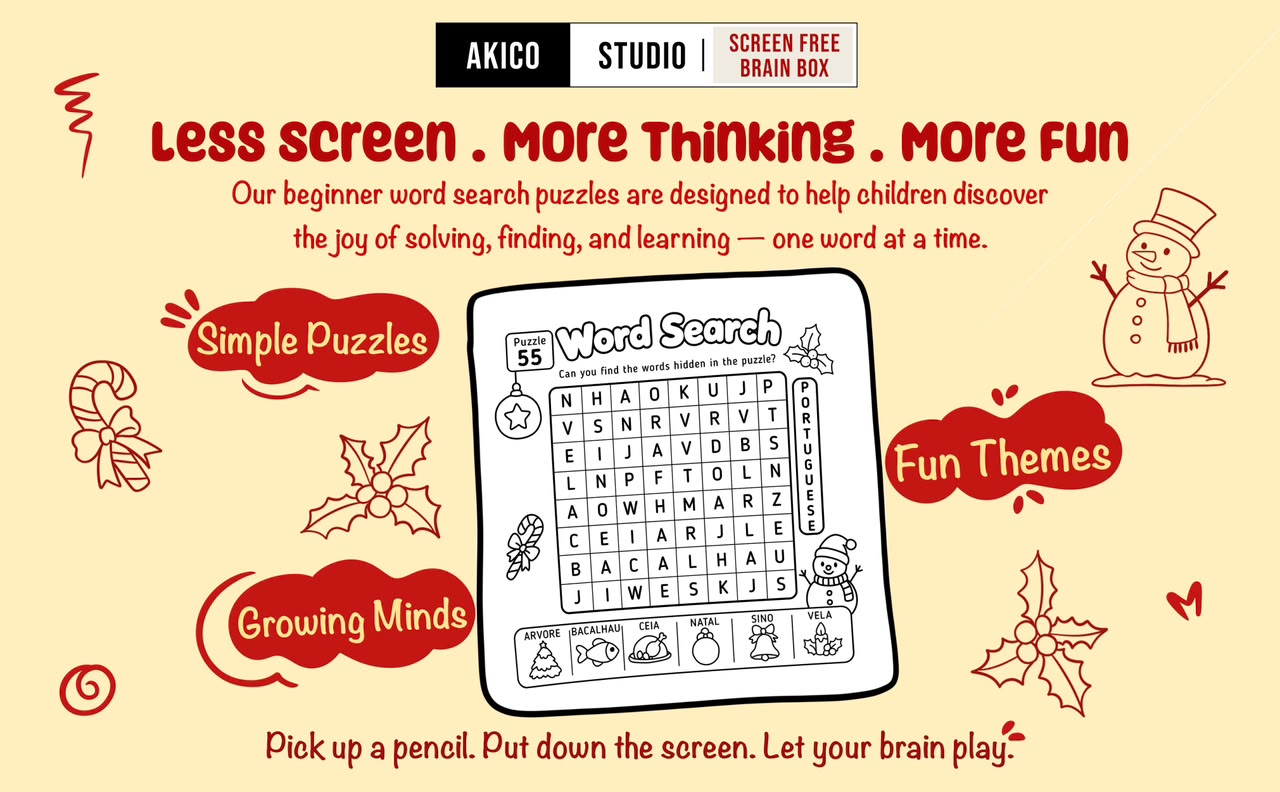 Interior spread 3 from 100 Word Search Puzzles - Christmas Edition