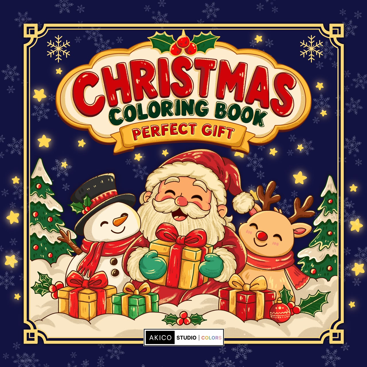 Cover of Christmas Children Coloring Book - Gift Edition