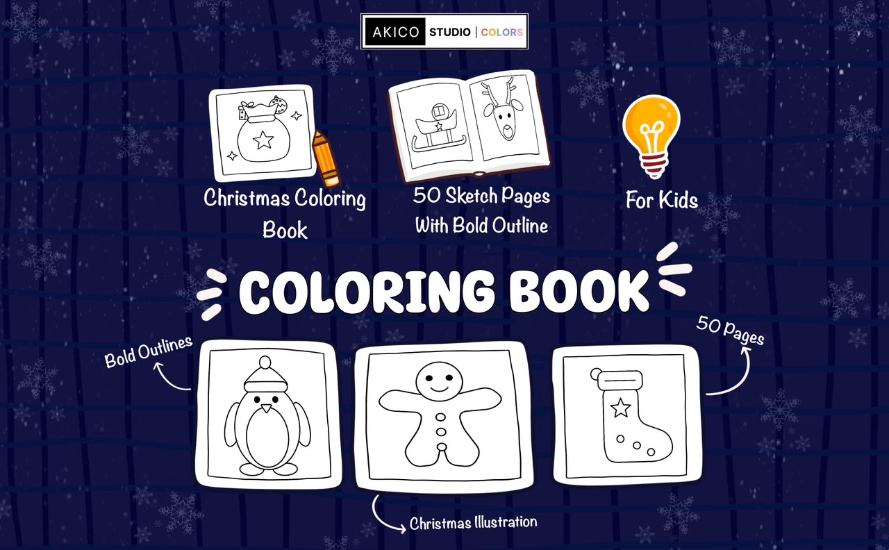 Interior spread 4 from Christmas Children Coloring Book - Gift Edition